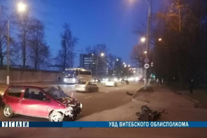 Мотоциклист попал в больницу в результате аварии в Витебске