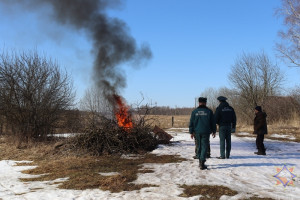В Полоцком районе продолжаются рейдовые мероприятия по профилактике пожаров, а также предупреждению выжигания сухой растительности