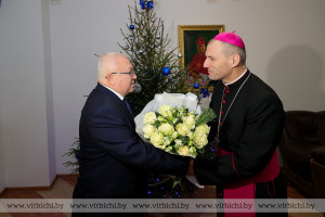 С Рождеством поздравил Владимир Терентьев бискупа Витебской епархии Олега Буткевича