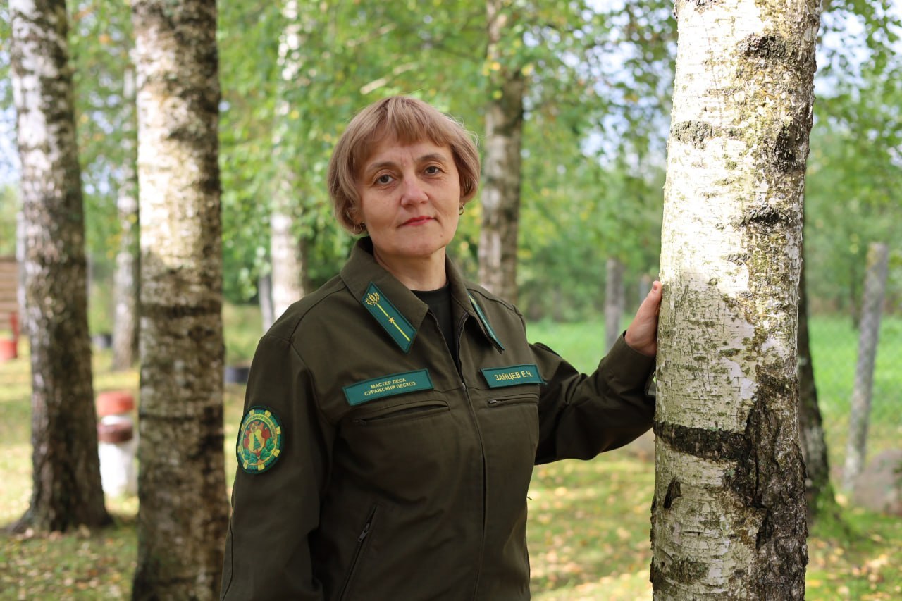 Мастер леса первого класса Суражского лесхоза Елена Зайцева удостоена грамоты Министерства лесного хозяйства