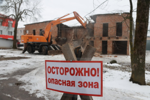 Сараи на улице Жесткова в Витебске снесли. Спасатели провели учения